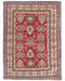 3x5 Red Kuba Afghan Hand Knotted Wool Area Rug